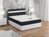 MACAO Boxspring 160x200 cm – černá látka / bílá ekokůže