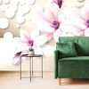 Magnolie na abstraktním pozadí – moderní fototapeta do vašeho interiéru