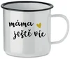 Maminčím úsměvem - bílý smaltovaný plecháček 350 ml