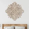 Mandala POZITIVITY 3-vrstvá dekorace 40 cm světlý dub-bílá