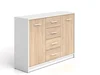 MARIONET kombinovaná komoda bílo-dub sonoma