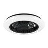 Matně černé LED stropní svítidlo s ventilátorem Stralsund