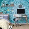 Meditativní Mandala na Modrém Pozadí