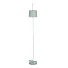 Mentolová stojací lampa Ixia s kovovým stínidlem