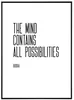 Minimalistický Typografický Obraz Mind 30x40 cm