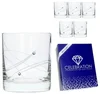 Moderní set skleniček na whisky s krystaly Preciosa (6x300 ml)