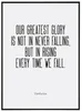 Moderní typografický obraz Glory 30x40 cm