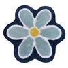 Modrá koupelnová předložka Flower 90 cm