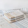 Modrá lněná plážová deka Allure Stripe 140x170 cm