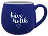 Modrý keramický hrníček KÁVOHOLIK 300 ml