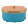 Modrý kovový úložný box 16x6 cm Double Funky