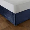 Modrý sametový napínací potah na postel 152x198 cm