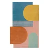 Modrý vlněný koberec Lozenge Bright Multi 120x180 cm