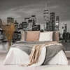 Most Brooklyn v Černobílém Provzdušnění - Fototapeta