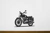 Motorka veterán samolepka na zeď 50x39 cm černá