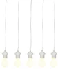 Movable Set of 5 White Lamp Holders with Bulbs