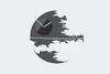 Nalepovací dekorativní hodiny Death Star