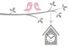 Nálepovatelné Dekorativní Hodiny Birdhouse