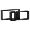 Nástěnné poličky RIPARIA (3 ks) – matná černá