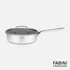 Nerezová hluboká pánev Fabini 24 cm s hybridním povrchem a poklicí