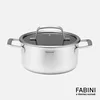 Nerezový kastrol Fabini 20 cm, 3 l s hybridním povrchem a poklicí