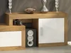 Nízký regál GOUDINI dub burgundský / bílý lesk