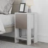 Noční stolek ARION, bílá / světlá moka