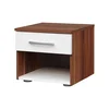 Noční stolek BALTORO – ořech/bílá