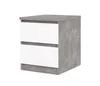 Noční stolek Simplicity 230 beton/bílý lesk