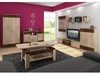 Obývací stěna DAMARA 280 cm, dub sonoma světlý/tmavý – 5 let záruka