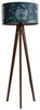 Ořechová stojací lampa s sametovým motivem ryby