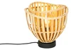 Orientální černá stolní lampa s bambusovým dekorem
