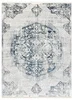 Ornamentální Vintage Koberec DISTIN 0820A v Granátově Modro-Bílé Barevné Kombinaci