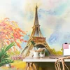 Pastelová Eiffelova věž – moderní fototapeta do interiéru