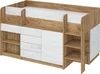 Patrová postel ANSBERT pravá, craft zlatý/craft bílý – 5 let záruka