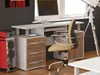 PC stůl LEHUA 1D3S craft bílý/zlatý
