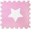 Pěnové puzzle Minideckfloor s hvězdičkou - růžové 340x340 mm