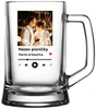Personalizovaná sklenice na pivo s vlastním motivem a hudebním motivem