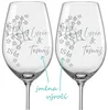 Personalizované sklenice na víno k výročí - Motýli, 2 ks