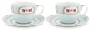 Pip Studio Blushing Birds Cappuccino Hrníčky s Talířky 2 ks