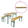 Pivní set 1+2 borové dřevo a kov – přírodní tmavě zelená, GANSO TYP 2
