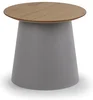 Plastový stolek SETA s dřevěnou deskou 49 cm šedý/dub