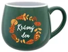 Podzimní zelený keramický hrnek 300 ml