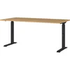 Polohovací pracovní stůl s dubovou deskou 80x160 cm