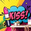 Pop Art Rtěnka Samolepící Tapeta – KISS