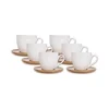 Porcelánové šálky 6 ks 125 ml Whiteline Orion