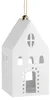 Porcelánový zavěšený svícen DOMEČEK - hranatý, různé velikosti