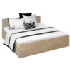 Postel 180x200 s kovovým roštem a úložným prostorem – dub sonoma, DOLI