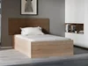 Postel BELLA 120x200 cm dub sonoma s lamelovým roštem a matrací Somnia 18 cm