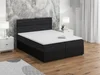 Postel boxspring MACAO 140x200 cm – černá látka / černá ekokůže